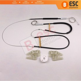 Resim BMW 3 E46 2001-2005 4/5 Kapı Makyajlı İçin Ön Sağ Cam Kriko Seti 
