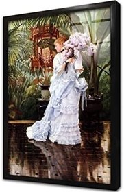 Resim Leylak Demeti Çerçeveli Cam Tablo 20x30 cm CB13211 