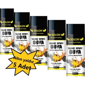 Resim Solon 5 Adet Altın Yaldız Sprey Boya 400 ml 