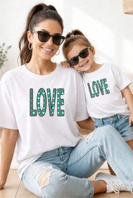 Resim genosha Anne Kız 100% Pamuk T-shirt Mama Mini Mother Daughter TEKLİ FİYAT 