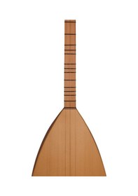 Resim Telli Çalgı Yapım Kısa Sap Sade Model Yaprak 38 Tekne Maun Bağlama 