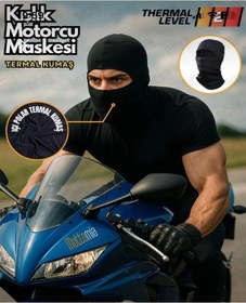 Resim AyganStore Siyah Termal Yüz Kar Maskesi Rüzgar Geçirmez Kışlık 