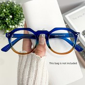 Resim Yeni düzensiz retro küçük çerçeveli gözlükler, şık ve çok yönlü; hem erkekler hem kadınlar için günlük hayatta makyajsız kullanım için ideal 