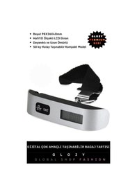 Resim Premium Seri 50 Kg'a Kadar Ağırlık Ölçer Dijital Lcd Ekranlı Taşınabilir Valiz Bavul Bagaj Tartısı-129702 Beyaz - Pembe 