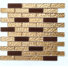 Resim MozaiKristaL Mutfak tezgah arası 23x73x4 mm. Kristal Cam Mozaik. ( 1 Kutu = 1 m2 Fiyatıdır ) 