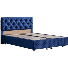 Resim Setaymobilya Baza, Vita Çift Kişilik Lacivert Baza + Başlık Seti, Setay 