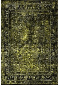 Resim Elexus Halı Loca 3112 Sarı Eskitme Desenli Makine Halısı 