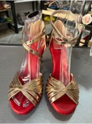 Resim bitangosu 7 bantlı yeni model salsa baçata latin dansları 6 cm kadeh topuklu dans ve salon ayakkabısı ROSE 