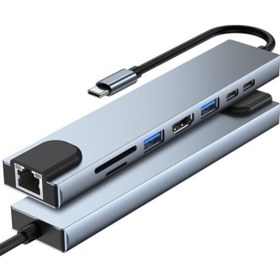 Resim Kelepir Fırsatlar 8 In 1 Ethernet Sd Usb Type C Hub Hdmı Girişli Macbook Çevirici Chromebook Dell Huawei Lg 