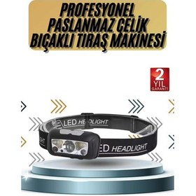 Resim Kamp Lambası Kafa Feneri Kafa Lambası Ayarlanabilir Sensörlü Şarjlı Çoklu Renk 