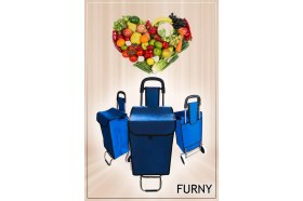 Resim Furny Pazar Arabası Ses Yapmaz Silikon Tekerlekli Mavi 