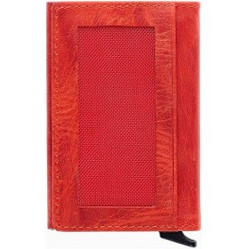 Resim Damy Hakiki Deri Unisex Mekanizmalı Kartlık 611Cr - Kırmızı Kırmızı 
