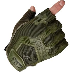 Resim Single Sword Mechanix Yarım Parmak Eldiven- Taktik Destekli Kadın&Erkek unisex Eldiven 
