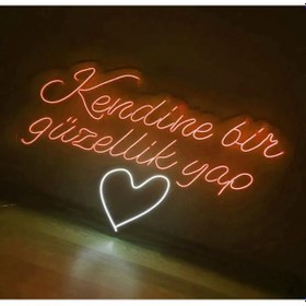 Resim Kendine Bir Güzellik Yap Kuaför Güzellik Merkezi Neon Led Tabela 