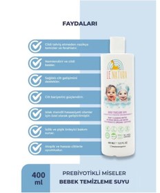 Resim Le Natura Prebiyotikli Durulanmayan Bebek Miseler Su 2 X400 Ml 
