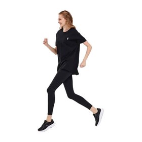 Resim Skechers W Crew Neck Graphic T Shirt Kadın Siyah Tişört 