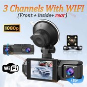 Resim Wıfı Araç Kamerası Araba İçin 2/3 Kanal 1080p Video Kaydedici Dashcam Otomatik 32g X417-wıfı-3cam 