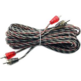 Resim Technozi 2RCA-2RCA Oto Amfi Kablosu 5 Metre 1000W Mono Ses İletimi için Silikonlu 