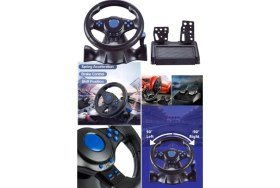 Resim Gaming Direksiyon Konsolu Gaz Pedalı+Fren,titreşimli Dönüş Çok Işlevli Pc Uyumlu Oyuncu Yarış Direksiyonu 