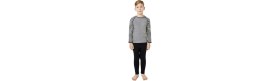 Resim Thermoform Ultimate Merino Çocuk Seamless Çizgili Termal Uzun Kollu içlik Seti Antrasit Merino Yün 
