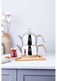 Resim Karaca Urban Midi İndüksiyon Tabanlı Çaydanlık Takımı Gold 