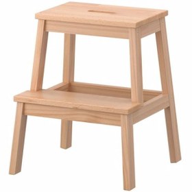 Resim IKEA Turuncu Bekvam Basamaklı Tabure, Kayın 