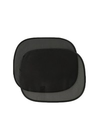 Resim Chuangyinshop 2pcs Black Statik Elektrik Adsorpsiyonlu Araba Yan Cam Güneşlik 