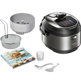 Resim Bosch Auto Cook Pro MUC88B68TR Çoklu Pişirici Metalik / Siyah 