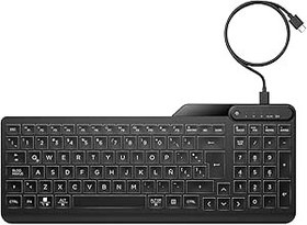 Resim HP 405 Çoklu Cihaz Arka Aydınlatmalı Kablolu Type-C Klavye Siyah 7N7C1AA 