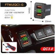 Resim Challenger 4.2a Hizli Sarj Cift Usb Araç Sarj Cihazi 12v 24v Voltmetre Yesil Toyota Corolla Hilux 