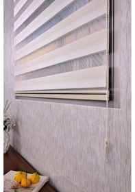 Resim Gold Kendinden Desenli Etek Dilimsiz Ds11747 V2 Zebra Stor Güneşlik Perde 