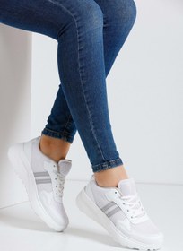 Resim Devida Rahat Taban Günlük Kadın Sneaker Spor Ayakkabı Beyaz-Gri 