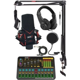 Resim Midex GMX-1 Platinium Head Set Condenser Mikrofon Ses Kartı Kulaklık Canlı Yayın Paketi 