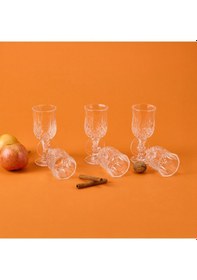 Resim Aroww Berry 6'lı Kahve Yanı Bardağı - Şeffaf - 180 Ml Çok Renkli 