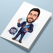 Resim Tamirci Erkek Karikatürlü Tebrik Kartı 