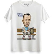 Resim Alfa Tshirt Forrest Gump Tasarım Baskılı Çocuk Beyaz Tshirt 