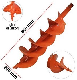 Resim Garden pro Çift Helezonlu Toprak Burgu Ucu 800 X 200 MM 