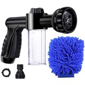 Resim Rogfer Siyah Plastik Tpr Köpük Sprey Silgi, Otomobil Yıkama Yüksek Basınçlı Su Süngeri, Sabun Dağıtıcı Seti 