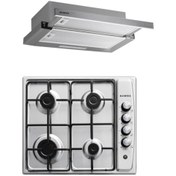 Resim KUMTEL Inox Ankastre 2'li Set Ocak Aspiratör 