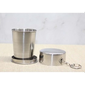 Resim Katlanabilir Tekli Paslanmaz Çelik Shot Bardak 