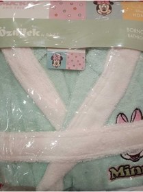 Resim Özdilek Minnie Mouse Heart Nakışlı Disney Lisanslı Kapüşonlu Çocuk Bornozu 7/8 Yaş 