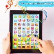 Resim Gençler İçin Etkileşimli Eğitici Tablet Oyuncak - İngilizce Alfabe, Sayılar, Kelimeler & Matematik Müzikle, Renkli Öğrenme Pedi ile Öğrenir, İdeal Doğum Günü & Tatil Hediyesi, Pil ile Çalışır (Piller Dahil Değildir) 