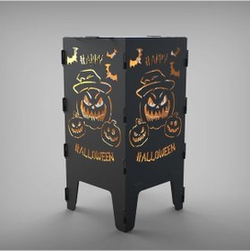 Resim Happy Hallowen Desenli Dekoratif Mangal, Portatif Ateş Çukuru 