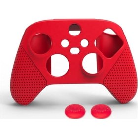 Resim Xbox Series S/x Kollara Uyumlu Silikon Kılıf Ve 2 Analog Koruyucu Set 