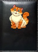 Resim Promosyon Denizi Sevimli Kedi 3 Görselli Siyah Ruhsat Kabı 