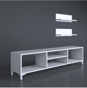 Resim Kenzlife televizyon sehpası monako120 byz tv ünitesi raflı 