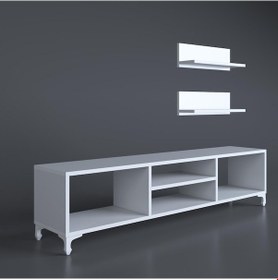 Resim Kenzlife televizyon sehpası monako120 byz tv ünitesi raflı 