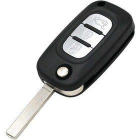 Resim Renault Fluence Megane3 3 Buton Araba Kumanda Boş Kap Oto Anahtar Kabı 1.ci Kalite 
