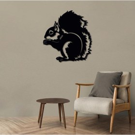 Resim Ormanın Şirin Koruyucusu Sincap Metal Duvar Dekoru 