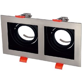 Resim Cata Gu10 Duy Girişli Satin - Siyah Kare Sıva Altı Dekoratif Kaide (CT - 5226) 